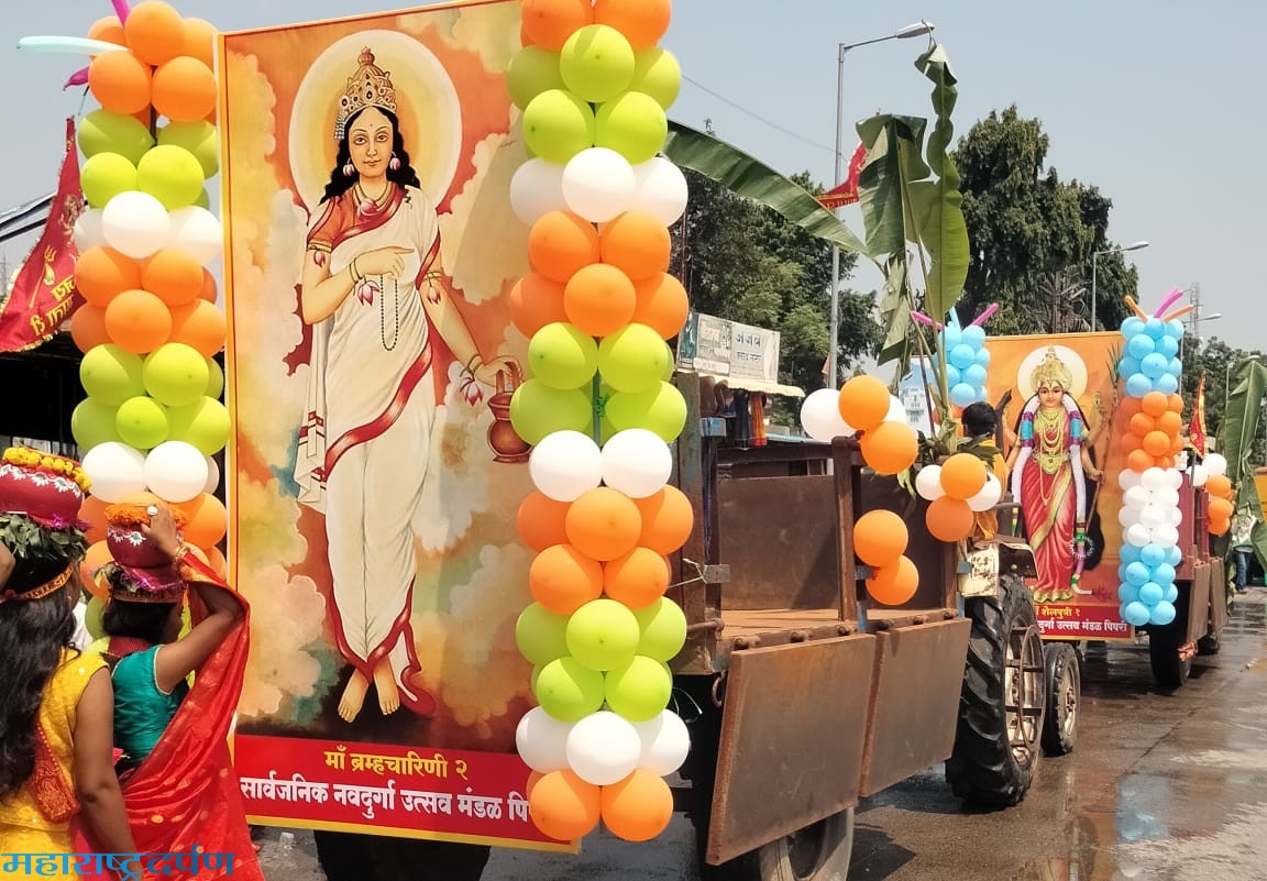 भव्य कलश, कावड यात्रेने दुर्गा माता मंदिर पिपरी ला नवरात्र महोत्सवाची सुरूवात कन्हान-पिपरी येथे नव दिवस विविध धार्मिक कार्यक्रमाचे आयोजन